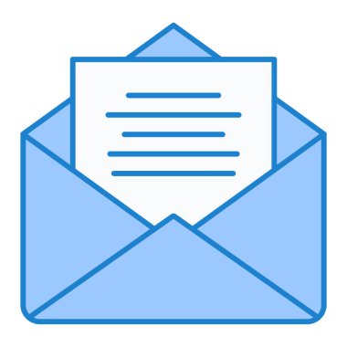 zarf e- posta simgesi vektör illüstrasyonu