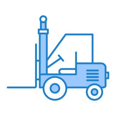 Forklift kamyon simgesi vektör illüstrasyon tasarımı
