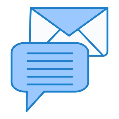 Mesaj sohbet simge vektör çizim