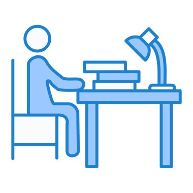 Dizüstü bilgisayarı olan bir adamın vektör çizimi