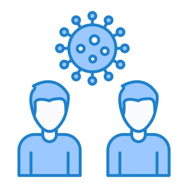 Bir virüs simgesinin vektör illüstrasyonu