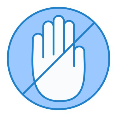 Moda biçimi izole edilmiş arkaplanda dur işareti simgesi