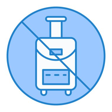 seyahat valizi ikon vektör çizimi tasarımı