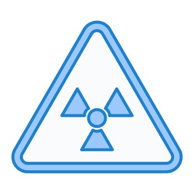 Radyasyon işareti simgesi. Tehlike sembolü. Tehlike alarmı. düz dizayn. vektör illüstrasyonu