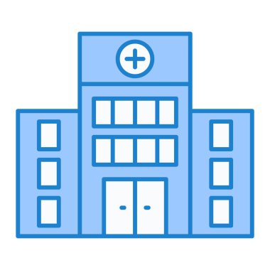 Hastane binası ikon vektör illüstrasyonu