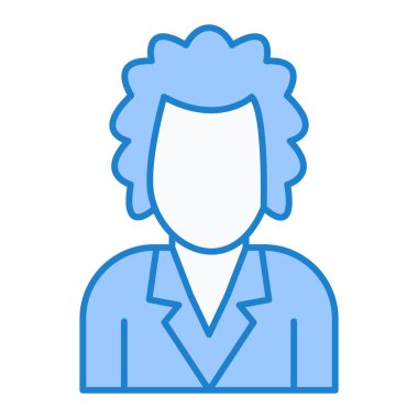 Saç stili ve saç vektörü simgesi olan ve kolayca düzenleyebilen bir adam