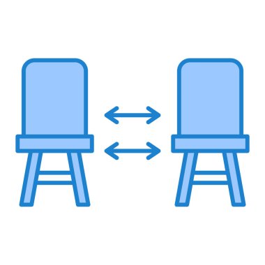 Ofis sandalyesi simgesinin vektör illüstrasyonu