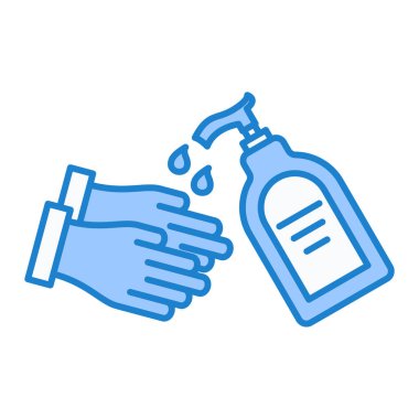 El yıkama ikonu vektörü. İnce çizgi işareti. izole edilmiş sınır sembolü çizimi