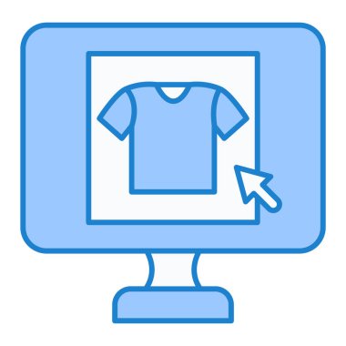 İnternetten alışveriş. Basit resimleme