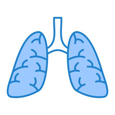 Akciğer ikonu vektörü. izole edilmiş bir işaret.