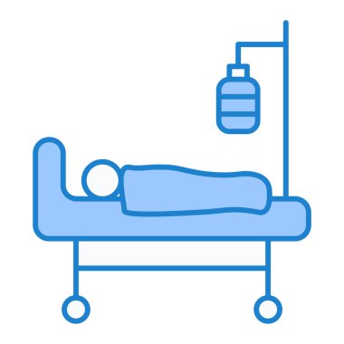 Hastane yatağı ikon vektör illüstrasyonu