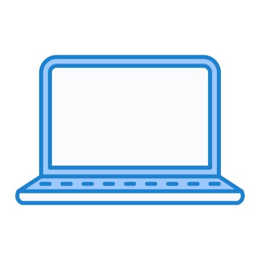 Dizüstü bilgisayar teknolojisi simge vektör çizim grafik tasarım