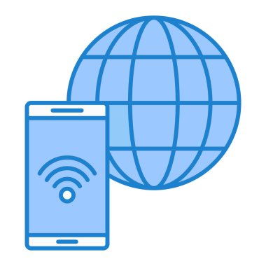 kablosuz teknoloji ikonu vektör illüstrasyon grafik tasarımı