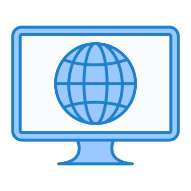 Lcd vektör ağ simgesi