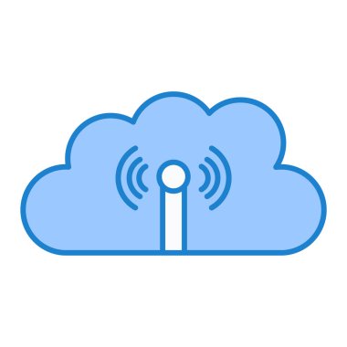 Bulut hesaplama teknolojisi vektör çizimi