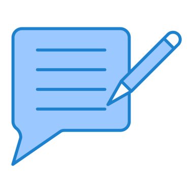 Sohbet balonu ikonu vektör çizimi tasarımı