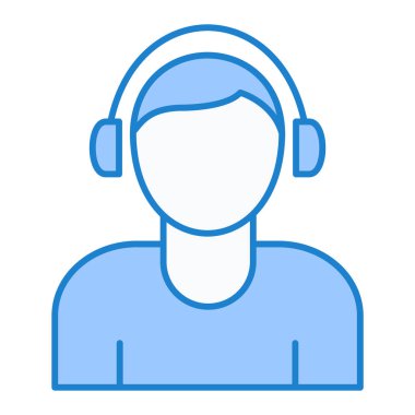 Müşteri desteği ikon vektör illüstrasyonu