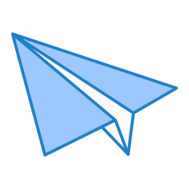 Beyaz arkaplan, vektör, illüstrasyon üzerinde izole edilmiş mavi çizgi düzlemi simgesi