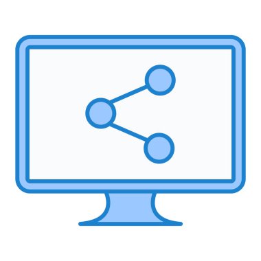 Paylaş. Web simgesi basit illüstrasyon