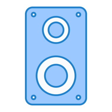 Müzik hoparlörü simgesi. vektör illüstrasyonu