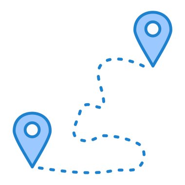 Harita işaretleyici simgesi. konum belirleyici sembol. düz tasarım biçimi.