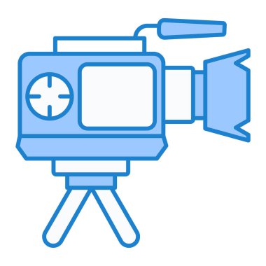 Kamera simgesi. Web için video projektör vektör simgelerinin basit illüstrasyonu