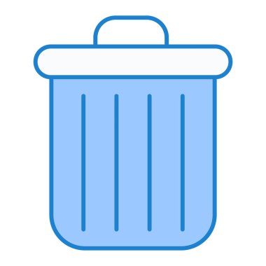 Çöp kutusu simgesi. Web için çöp kutusu vektör simgelerinin özet çizimi