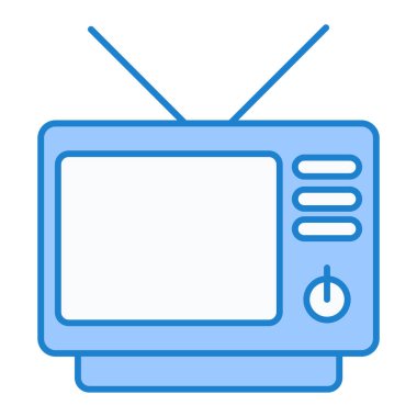 Televizyon. Web simgesi basit illüstrasyon