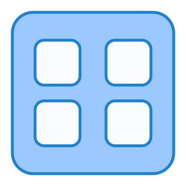 kare çerçeve simgesi vektör çizimi tasarımı