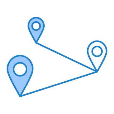 Harita işaretleyici simgesi. konum belirleyici sembol. düz tasarım biçimi.