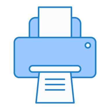 Yazıcı. Web simgesi basit illüstrasyon