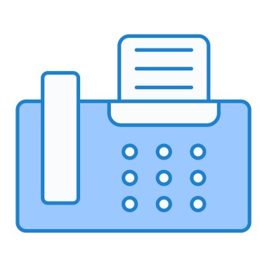 faks. Web simgesi basit illüstrasyon