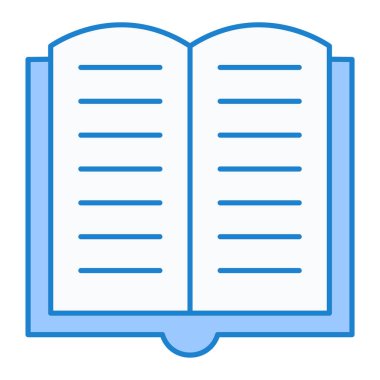 Kitap. Web simgesi basit illüstrasyon