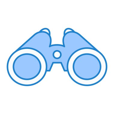 dürbün simgesi. Düz dizayn. vektör illüstrasyonu.