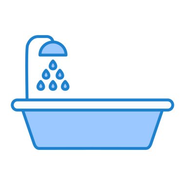 Küvet ikonu vektör illüstrasyonu