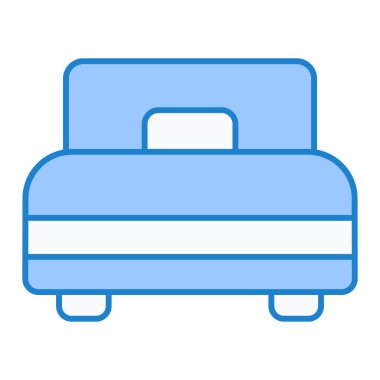 Yatak simgesinin vektör illüstrasyonu