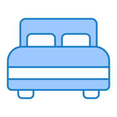 Yatağa. Web simgesi basit illüstrasyon