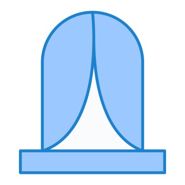 Mavi ve beyaz kemer simgesinin vektör illüstrasyonu