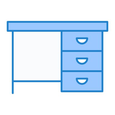 Çekmecede. Web simgesi basit illüstrasyon