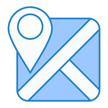 Harita iğne simgesi. GPS navigasyon vektör çizelgesi. izole edilmiş çevre arkaplanı