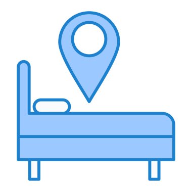 Otel vektör ince çizgi simgesi