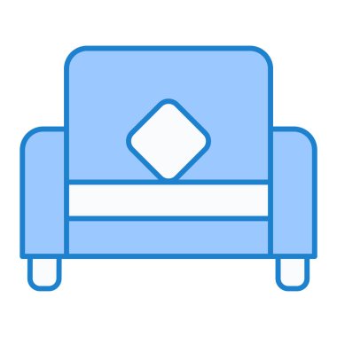 Kanepe. Web simgesi basit illüstrasyon