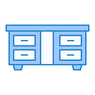 Kabine ikonu vektör illüstrasyonu