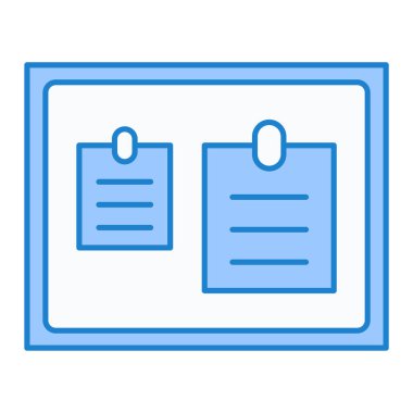 Pano simgesi. Web tasarımı için basit kağıt sayfa vektör simgeleri çizimi