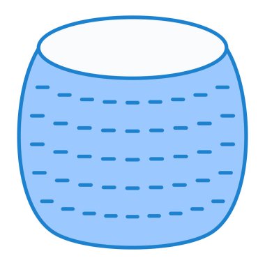 Mavi ve beyaz çizgi film ikonunun vektör çizimi. Temizlik ve içeceğe uygun.