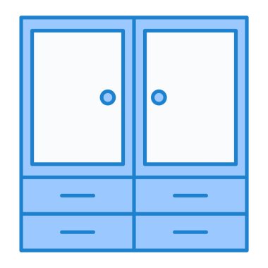 Gardırop. Web simgesi basit illüstrasyon