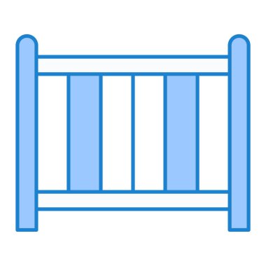 bebek beşiği ikonu. web tasarımı için yatak odası vektör çizimi sembolü