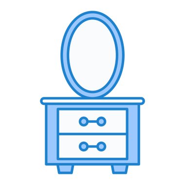 Bir karikatür sandalye simgesinin vektör çizimi