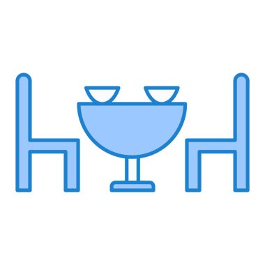 tablo simgesi vektörü. İnce çizgi işareti. İzole edilmiş kontür sembolü gösterimi