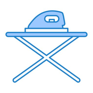 Ütü yapıyorum. Web simgesi basit illüstrasyon